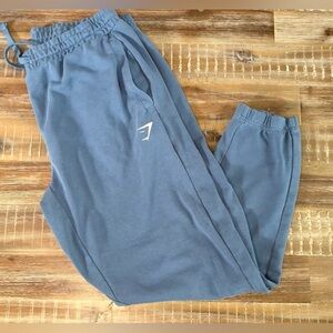 Gymshark Pants Mens 2XL Blue Athletic Joggers Gym Sweatpants Logo